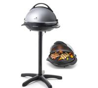 Grill électrique 2 en 1, plaque en fonte/aluminium, 2200 W, couleur grise
