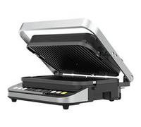 Gril électrique Aeno AEG0005, 2000 W, 6 programmes automatiques, plaques double face 320x220 mm, angle d'ouverture jusqu'à 180°, fonction décongélation, affichage LED, contrôle tactile, température ma