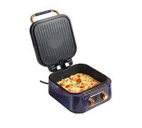 Grill électrique Machine à petit-déjeuner électrique avec plaque de gril profonde, double plaque chauffante antiadhésive saine for la viande d'œufs et les crêpes, multifonctionnelle for frire, griller