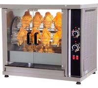 Grill électrique pour poulet avec 3 brochettes