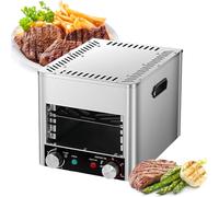 Grill électrique pour steak, four de comptoir portable, grill sans fumée avec minuterie de 10 minutes et température réglable jusquà 800 °C, pour poulet, bœuf, porc et légumes, A-110 V