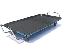 Grill électrique rectangulaire - Grill de table 40 × 24 cm - Température réglable - 220 V - Plaque de cuisson antiadhésive - Facile à nettoyer - Noir