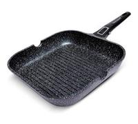 Grill en pierre Ø 28 cm de diamètre - Techwood TP-28G - Tous types de feux dont induction, Fonte d'aluminium "Effet Pierre"
