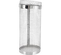 Grill Famanu, panier de 30 cm en forme de tambour - Panier de grillage en acier inoxydable pour camping et barbecue