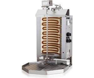 Grill Gyros, position du moteur électrique : dessus, 4 zones de chauffe