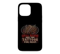 Grill Marks are The Tatouages for Meat Funny Steak Lovers Art Coque pour iPhone 13 Pro Max