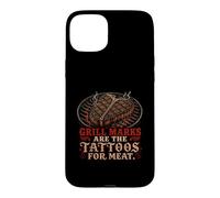 Grill Marks are The Tatouages for Meat Funny Steak Lovers Art Coque pour iPhone 15 Plus