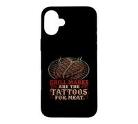 Grill Marks are The Tatouages for Meat Funny Steak Lovers Art Coque pour iPhone 16 Plus