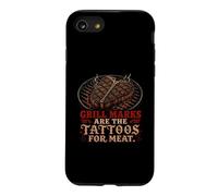 Grill Marks are The Tatouages for Meat Funny Steak Lovers Art Coque pour iPhone SE (2020) / 7/8