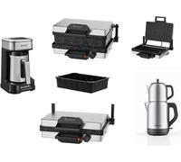 Grill multifonction, 2000W, grill de contact électrique, noir, plaques de cuisson de 340x220 mm, contrôle de la température en 5 niveaux, idéal pour les lahmacuns, la viande, les toasts et les légumes