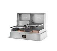 Grill Ouvert Lite de Table Grille en Fil Rond 2 Brûleurs