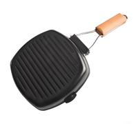 Grill Pan Cast Iron 20cm Non-Stick Foldable Handle