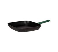 Grill pan with stripes Black Green 28 x 28 cm Aluminium