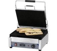 Grill Panini Grand Premium Rainurée - Rainurée Avec Minuteur - Casselin