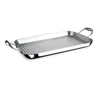 Grill plancha triply 38 x 25 cm natural - Ibili - Argent / Métallique - Acier Inoxydable (inox) Argent