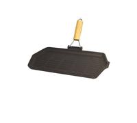 GRILL Rectangle Fonte émaillée Poignée rabattable 33.5 x 19.5 cm