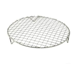Grill rond de 25 cm pour barbecue extérieur (22,5 cm) | 25 cm de diamètre, résistant à la chaleur, idéal pour les friteuses à air chaud et les petits barbecues