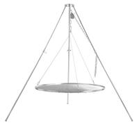 Grill rotatif à trois pieds BBQ-Toro, diamètre 100 cm, avec grille en acier inoxydable, réglable en hauteur de 119 à 184 cm