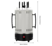 Grill rotatif électrique - Grill à kebab vertical - 1000W - Acier inoxydable 304 - Prise européenne 220-240V - Gris clair - Pour usage domestique et professionnel