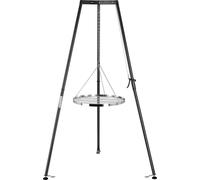 Grill suspendu sur trépied en acier inoxydable, 66 cm