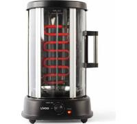 Grill Vertical LIVOO DOM323, 1500W, Jusqu'à 2,5 Kg, 1 Broche Centrale, 10 Brochettes 23 cm, Minuterie, Rotation 360°