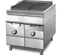 Grillade Électrique sur Coffre avec Tiroirs à Eau, Cuisson en Fonte pour Viande/Poisson Virtus 1 G