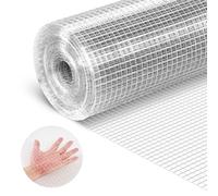 Grillage à mailles fines - Rouleau de grillage 1 x 20 mètres - Épaisseur du fil : 0,8 mm - Maille : 12,7 x 12,7 mm - Galvanisé à chaud - Pour volières, cages de lapins, clôtures pour poules