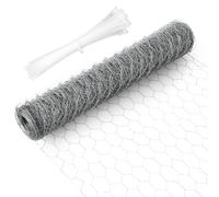 Grillage a Poule galvanisée hexagonale,0,4 x 12 m, Grillage Fine Maille, Grillage Cloture, Grillage a Mouton, Cloture Jardin Exterieur, grillage métallique léger pour décoration artisanale