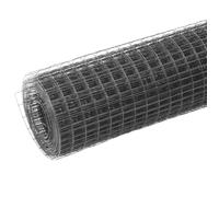 Grillage acier PVC - GKO - 25x1,5 m - Gris - Acier galvanisé - Maille 25x25 mm - Diamètre fil 0,62 mm