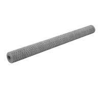 Grillage Acier Revêtement PVC 25x0,5 m Hexagonal Gris Clôture de Jardin vidaXL