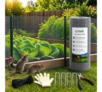 Grillage anti-taupe 50 cm x 5 m, fil de fer galvanisé, treillis métallique à mailles fines de 6 mm, grillage pour plate-bande surélevée et petits animaux, grillage anti-souris