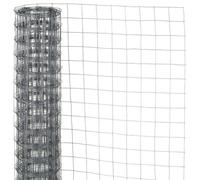 Grillage Carré Acier Galvanisé Soudé Nature, Maille 6,4 mm, 1 x 3 m, Gris