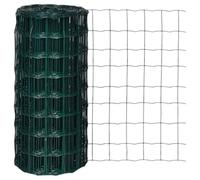 Grillage de jardin - 10 x 0,8 m - Mailles de 100 x 100 mm - Revêtement en PVC noir vert - Revêtement de 2,2 mm sur fil d'acier de 1,8 mm - Pour jardin, industrie, ferme ou transport