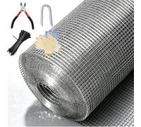 Grillage Galvanisé Maille 12 mm 15cm×2,5m, Clôture Jardin | Grillage soudé robuste en rouleau, facile à couper pour poules, lapins, volières et projets extérieurs.