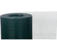 Grillage GARDEN PVC 1000/12x12/1,2 mm, vert, RAL 6005 carré, de jardin, d'élevage, rouleau de 25 m