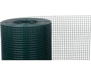 Grillage GARDEN PVC 1000/12x12/1,2 mm, vert, RAL 6005 carré, de jardin, d'élevage, rouleau de 25 m