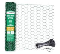 Grillage hexagonal en PVC, vert, dimensions 0,4 m x 8 m