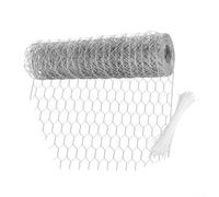 Grillage hexagonal galvanisé pour protection de lit de jardin et confinement des animaux de compagnie avec poules, lapins et petits animaux (0,35 m x 1 m)