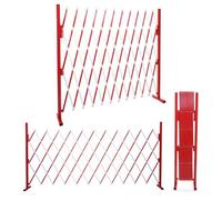 Grillage Hwc-B34, Grille Protectrice Télescopique, Aluminium Rouge/Blanc Hauteur 153cm, Largeur 36-300cm Rouge