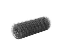 vidaXL Grillage acier avec revêtement en PVC 25x0,5 m gris
