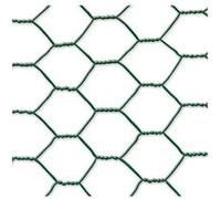 Grillage métal plastifié - 0,50 x 10 m/13 x 0,7 mm "Galvanex Plast 13" - triple torsion -Vert
