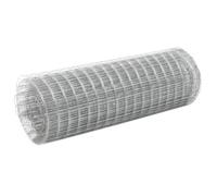 vidaXL Grillage pour volière acier galvanisé 10x0,5 m argenté