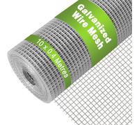 Grillage métallique à mailles fines, dimensions 40 cm x 10 m, maille de 6,3 mm, galvanisé