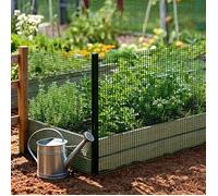 Grillage métallique - Plastifié vert foncé - 1 x 10 m - Maille 12 x 12 mm - Résistant intempéries
