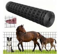 VEVOR Grillage Métallique Noir Maille 5 x 10 cm Rouleau Grillage Clôture à Moutons Soudé Fil en Fer Galvanisé Revêtement Vinyle PVC 122 cm x 15,2 m Calibre 14 pour Jardin Enclos Cage Animaux Ranchs
