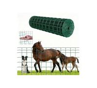 Grillage moutons vert 1 x 20 m maille 10 x 10 cm fil galvanisé PVC 2 1 mm jardin enclos cages animaux et ranch