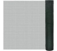 vidaXL Grillage acier galvanisé et revêtement en PVC 10x1 m vert