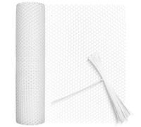 Grillage plastique filet poule grillage souple clôture en plastique trou de 8mm filet pour poulailler (Blanc, 40cm×9m)