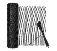 Grillage plastique filet poule grillage souple clôture en plastique trou de 8mm filet pour poulailler (Noir, 40cm×3m)