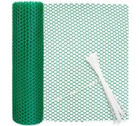 Grillage plastique filet poule grillage souple clôture en plastique trou de 8mm filet pour poulailler (Vert, 40cm×3m)